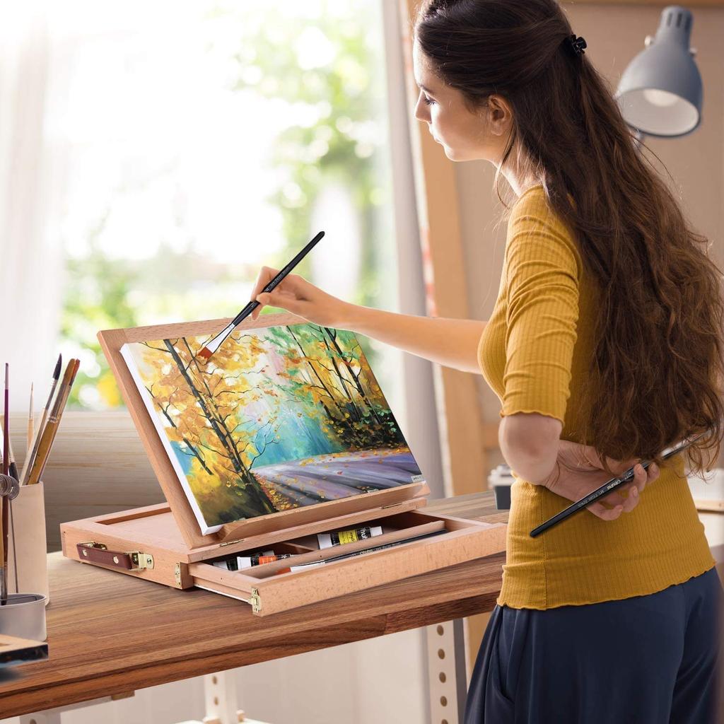 Ohuhu Acrylic Paint Set 78 Pieces Art Supplies Paint Paint Set White Black Adult Beginner Boys Girls Acrylic Paint Set 48 Colors 15 Brushes 1 Tabletop