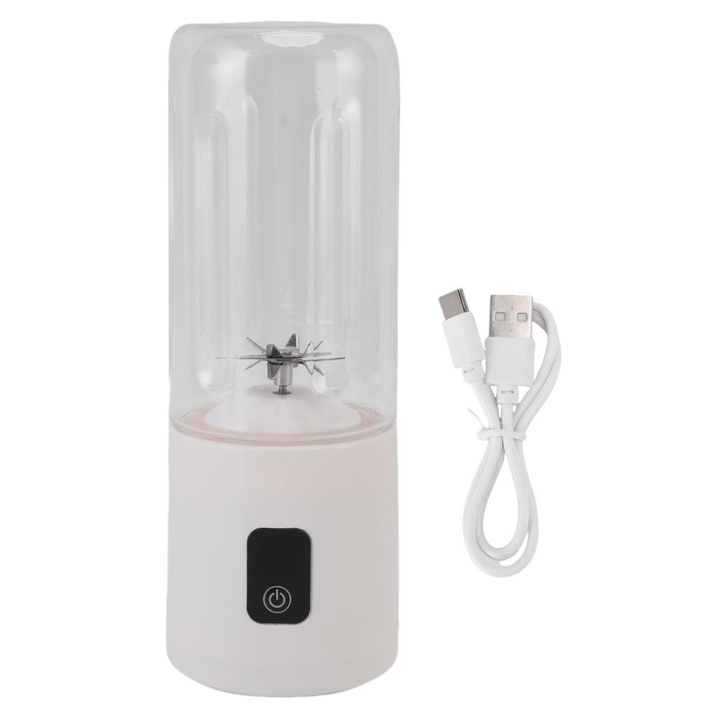 Portable Blender Cup Rechargeable Electric USB Juicer Blender 500ml Large Capacity with 1500mAh Battery for Fruit Smoothies