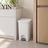 Narrow Trash Can Pedal Can, with Dual-mode Lid, Easy Access Garbage Compact Recycling Bin Odor-proof Slim Solid Color Waste Basket, for Bathroom