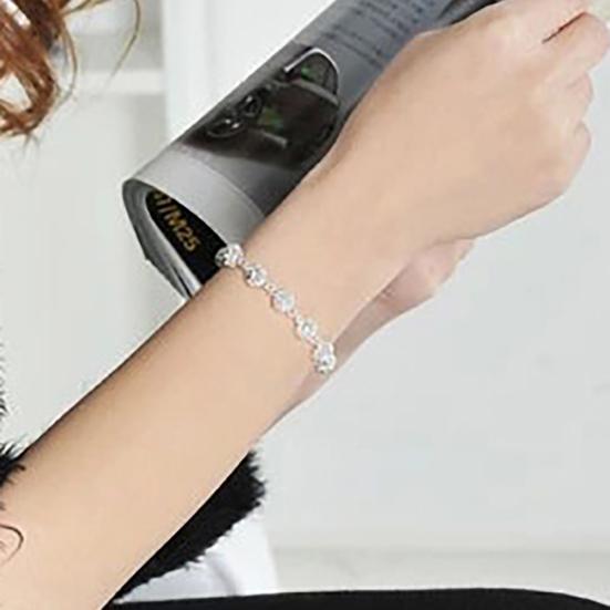 Bracelet de poignet avec pendentif boule creuse de couleur unie pour femmes, bijoux cadeau de fête