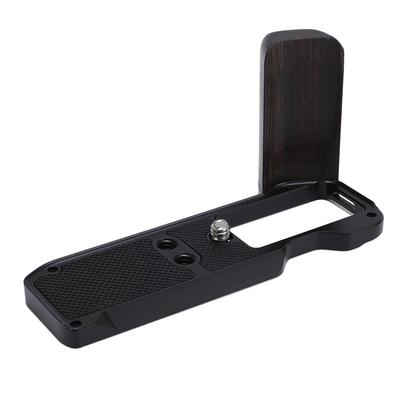 Camera L Shape Grip for Arca Quick Relse Plate Aluminum Alloy L Shape Bracket with Wood Handle Shutter Key for X M5