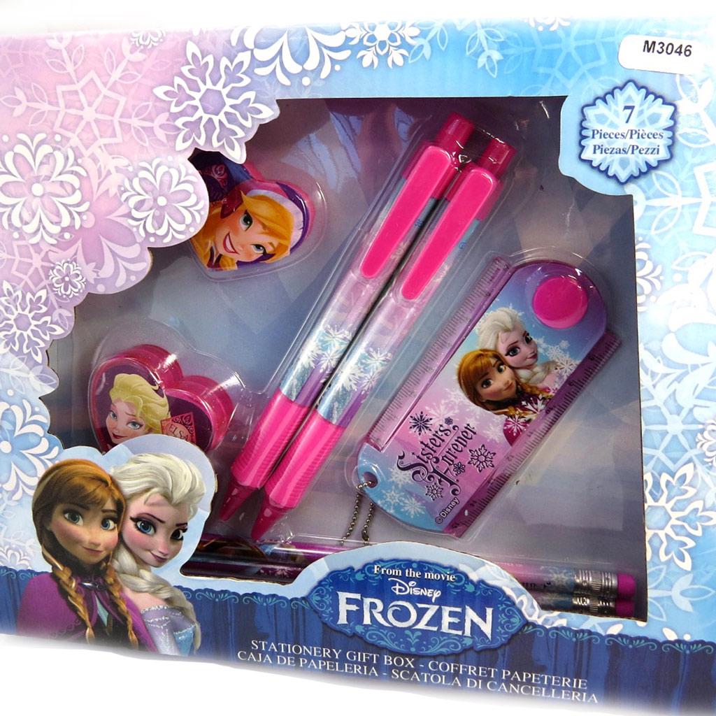 Reine des Neiges [M3046] - Set papeterie 'Frozen - Reine des Neiges' rose (7 pièces)