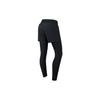 Anta Running Series Color Block Logo Breathable Casual Fake Two-Piece Sports Long Pants Women Bottoms Black 962335301-2
