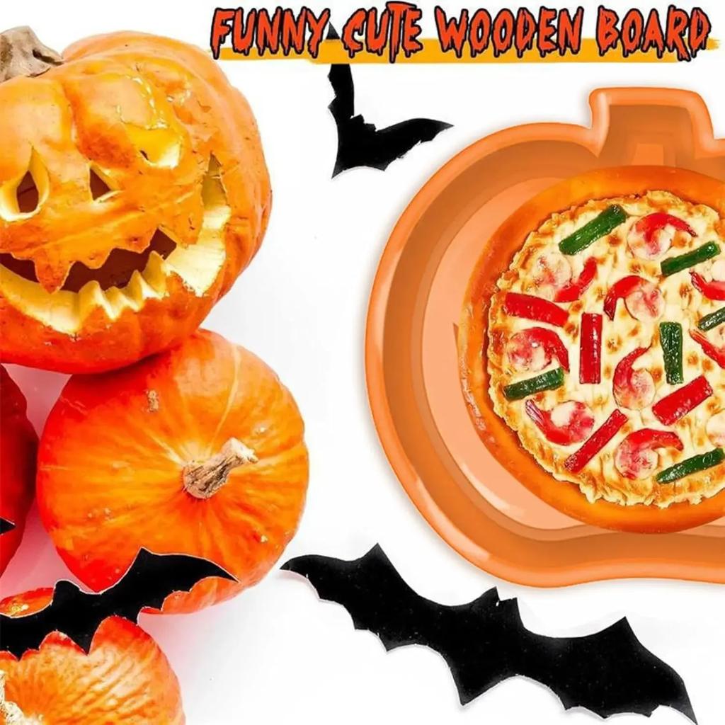Halloween Plastic Serving Trays Pumpkin Ghost Bat Candy Snack Plates for Party Table Decoration Display Holiday Props