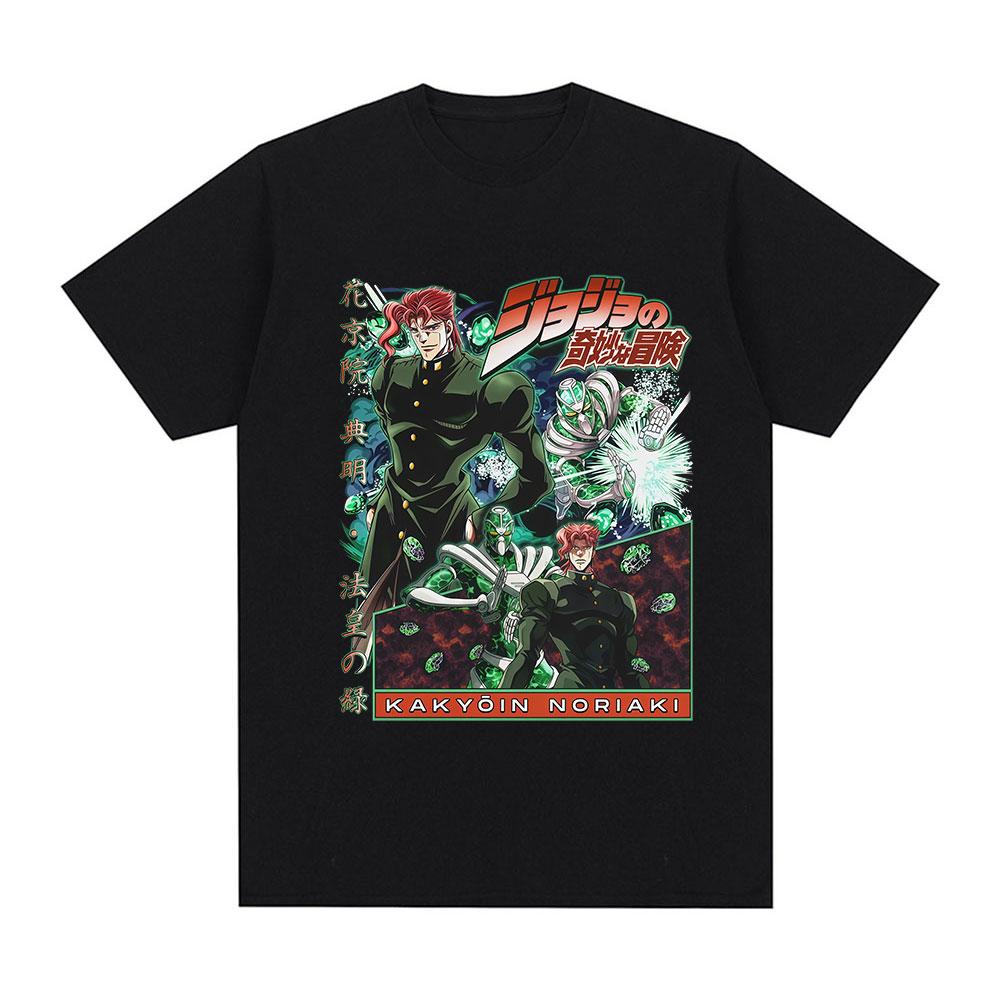 

Anime Jojo Bizarre Adventure Kakyoin Noriaki T Shirts Unisexs Women Casual Harajuku Cotton Short Sleeves Oversized Top Streetwear S