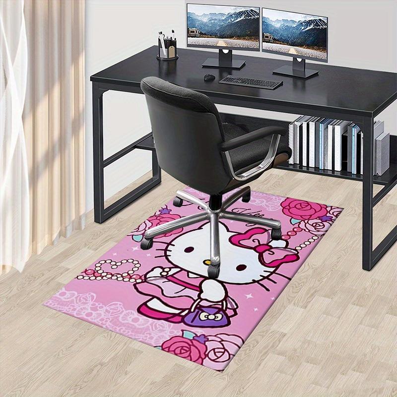 

1pc Hello Kitty Office Carpet Under Chair Mat Gift Universal Rug for Room Decor Birthday Present Bedroom Flooring Mat Non-Slip Area Rug Pink 60cm by 90cm