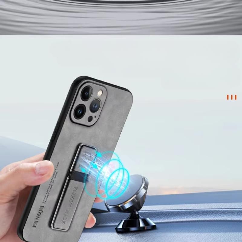 Pouzdro na telefon z ovčí kůže Redmagic 10 Air pro ZTE Red Magic 10 Pro+ Matný silikonový nárazník Stojánek Držák Zadní kryt