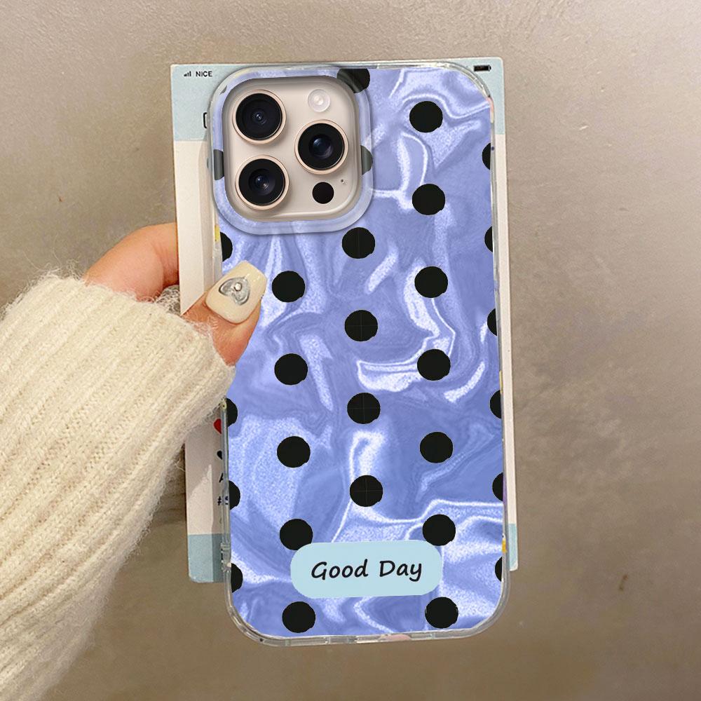 Colorful Classic Black Dots Phone Case for iphone 16 15 14 7 8 Plus 13 Pro Max X XS XR 7 SE 2022 Shell Silicone Back Bags Cover