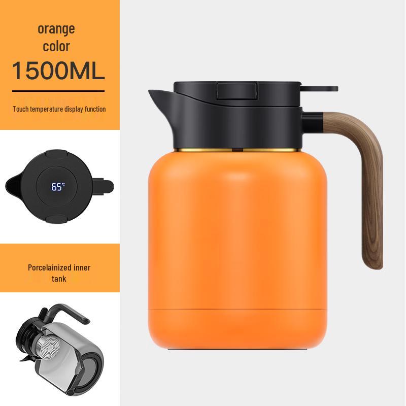 Shangming Ceramic-Lined Insulated Stewing Teapot with Temperature Display