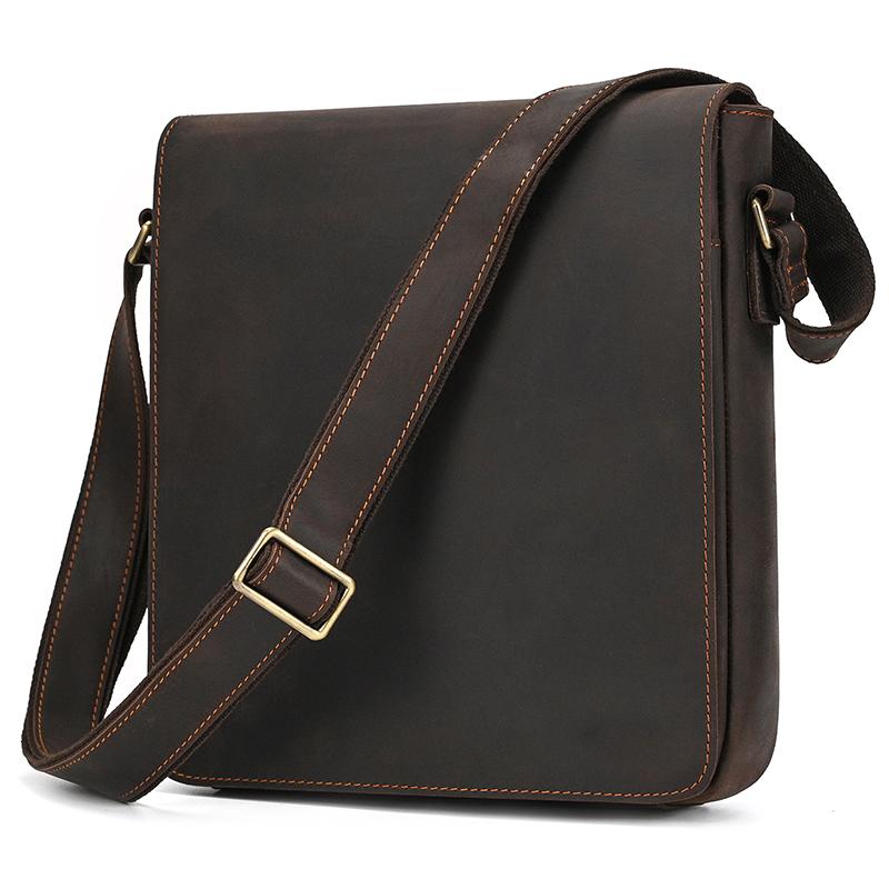 High Quality Men's Leather Shoulder Bag Genuine Leather Crossbody Bags For Male Messenger Bags Vintage Sling Bags Man Bags 2026