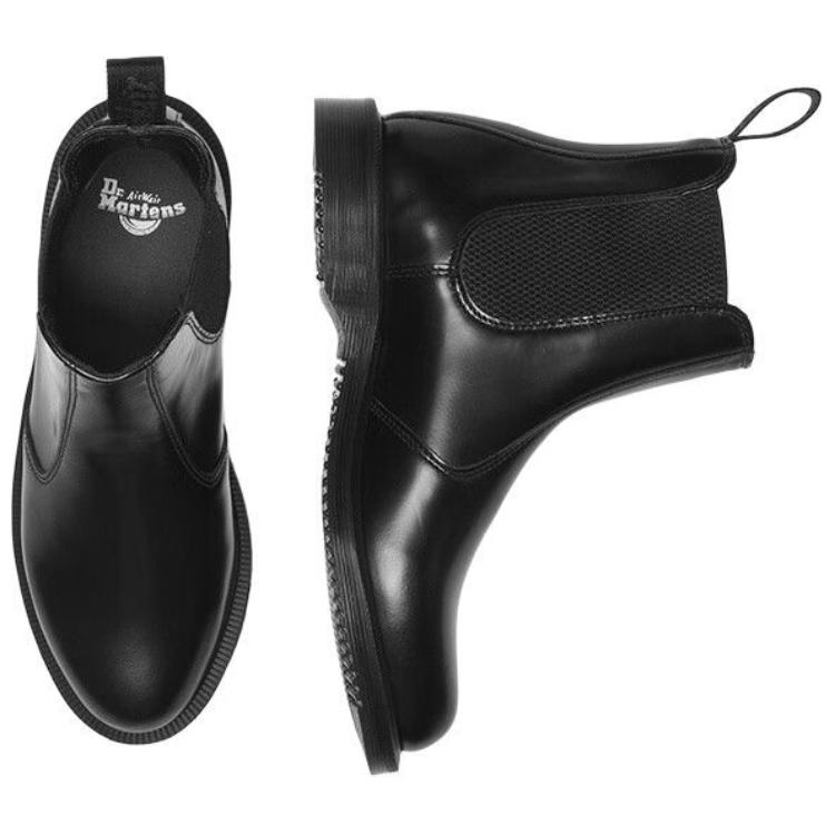 Dr. Martens Classic Casual Simple Short Chelsea Boots Women Boots Black 32217001
