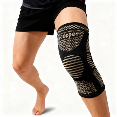 Koperen Kniebrace Voor Pijnverlichting bij Artritis Compressiehoes Ondersteuning Voor Sport Kniepijn