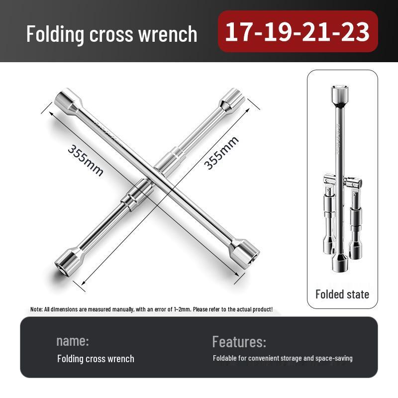 

Labor-Saving Folding Cross Wrench: Multi-functional Emergency Tire Removal Tool