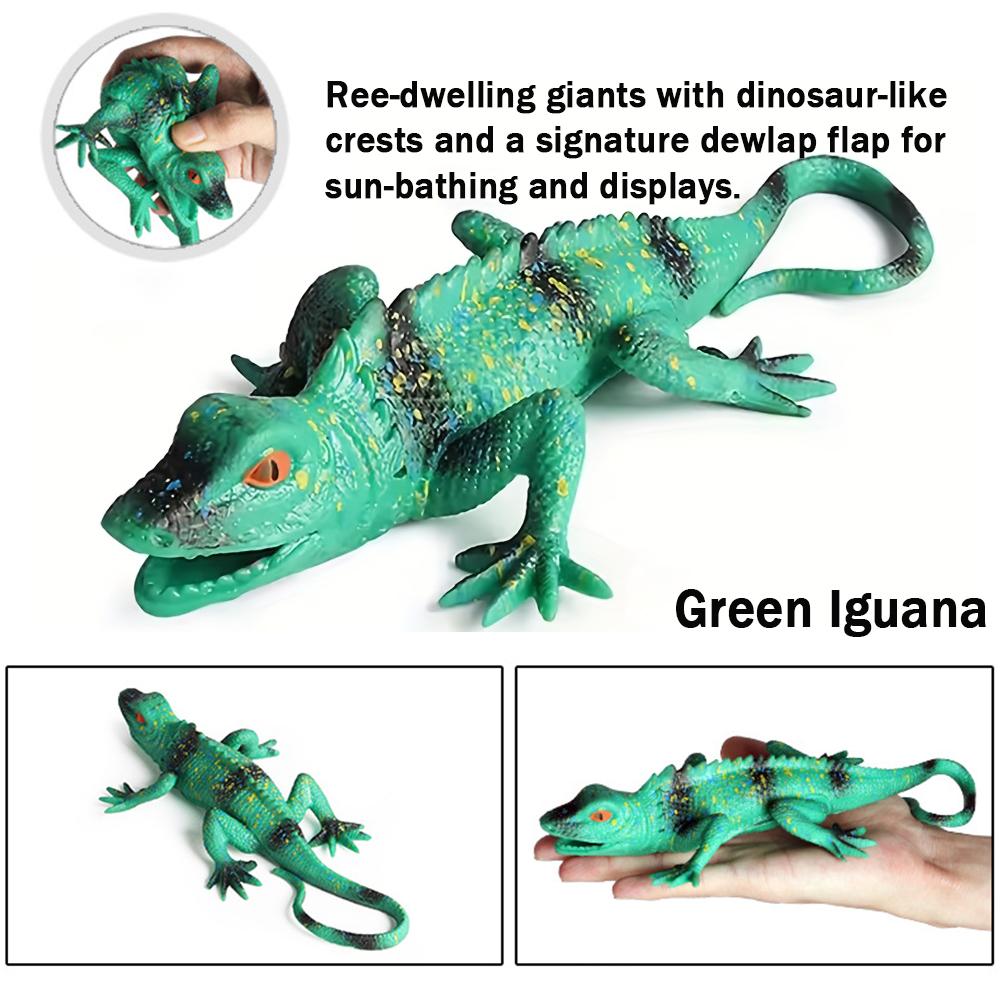 TPR Gerçekçi Kertenkele Oyuncak, Yüksek Kalite, Yumuşak Dayanıklı Yıkanabilir Ultra Detaylı Tasarım, Doğum Günü, Noel ve Okula Dönüş Hediyesi