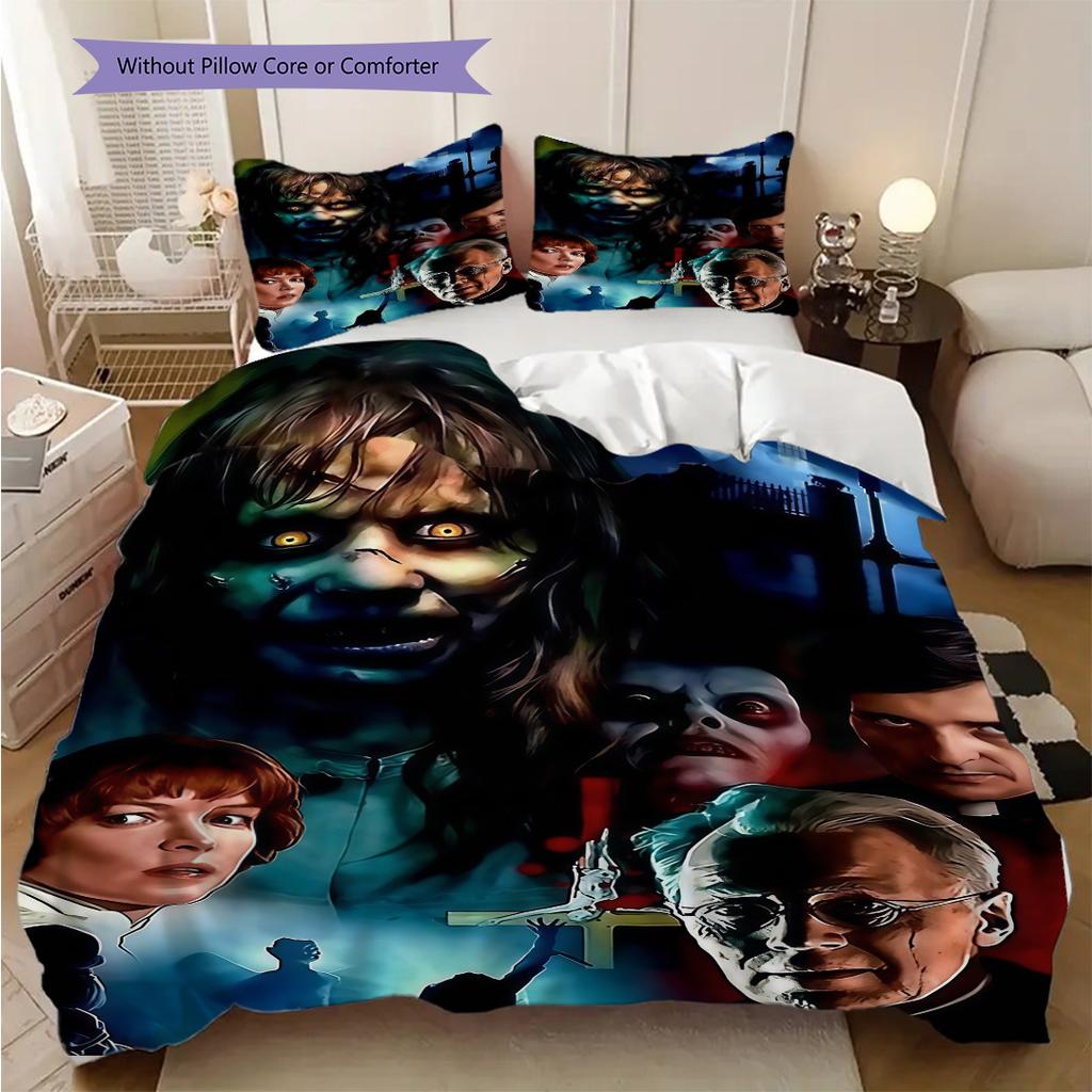 Horror Movie Characters Set Threepiece Set 1 Duvet Cover 2 Pillowcase Without Core Soft And Comfortable Bedding Set