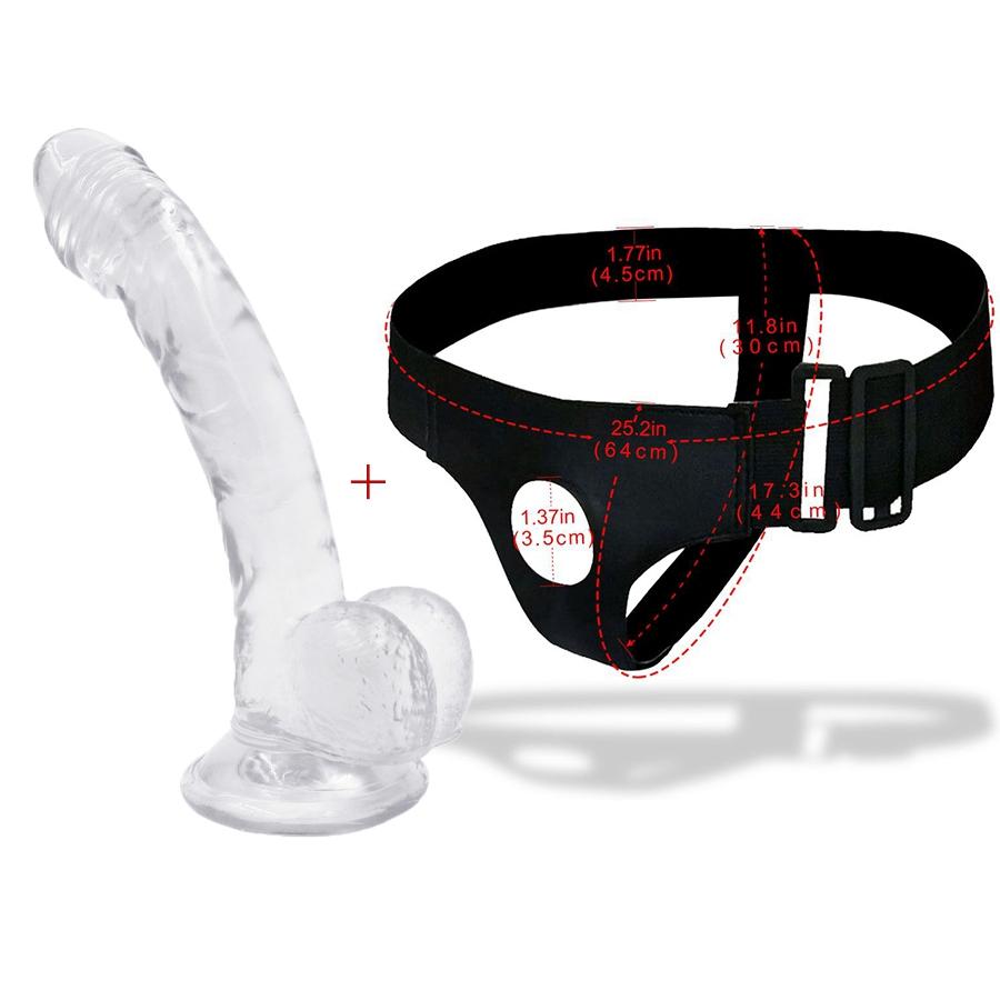 Strap-On Adjustable Dildo for Anal Strapon Toys for Adults Realistic Penis Sex Toys Soft Sex Shop for Lesbian Couples