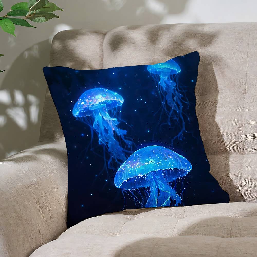 Quiet And Ethereal Blue Customizable Square Pillowcases Stylish And Soft Perfect For Beds Cars And Sofas