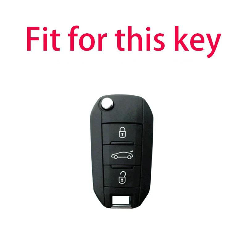 Moulures Intérieures Chaudes Étui Souple en TPU pour Clé de Voiture à Rabat Couverture Complète Support Pour Peugeot 3008 208 308 508 408 2008 307 4008 Pour Citroen C