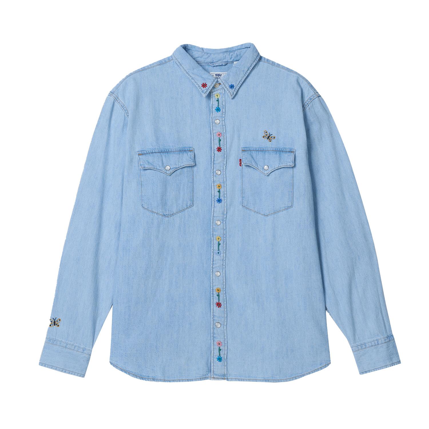 Levis Простая Модная Удобная Повседневная Рубашка Унисекс рубашки A1919-0076 L