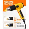 A84E-1600W Hot Air Blower:2 Temp Settings,4 Nozzles,Overheat Protection-For Shrink Tubing,Wrap,Crafting,Resin&DIY US-Plug