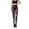 Thin Stockings with a Touch of Charm Long and Sexy Rose-patterned Hollowed-out European and American Pantyhose