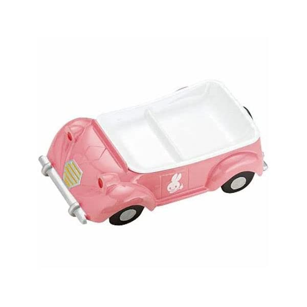 Prato de Almoço Infantil em Melamina Endo Shoji TKG, Carro Aberto, Rosa, RLVO702