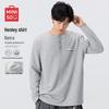 Men's American High Street Style Long Sleeve Henley T-Shirt
