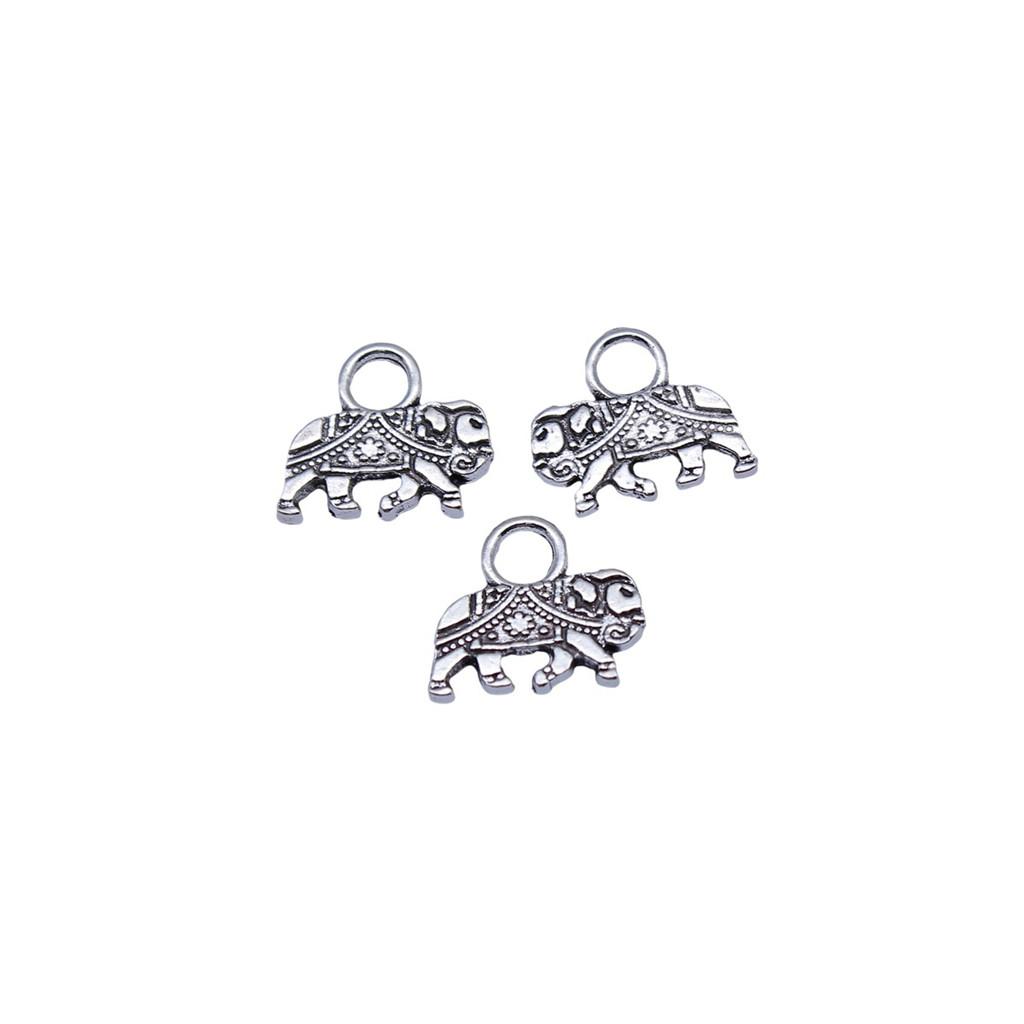 Antique Style Elephant Charms Metal Animal Pendants For DIY Jewelry Keychain Bag Accessories