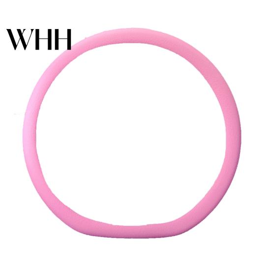 All-weather Car Steering Wheel Cover Silicone Solid Color Wear Resistant Decorative Auto Accessory Non-slip Design Simple Installation Universal