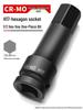 Compact Air Impact Wrench: 1/2" Hex H-Type Pneumatic Screwdriver with Chrome Molybdenum Socket