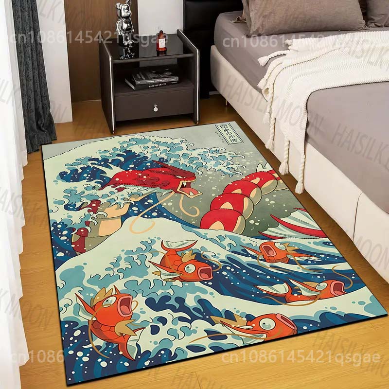 

1PC Pokémon Gyarados Print Rug Carpet for Living Room Children Bedroom Mat Sofa Doormat Floor Rug Home Decor Anti Slip Mat Gfits 90x130cm (35x51in)