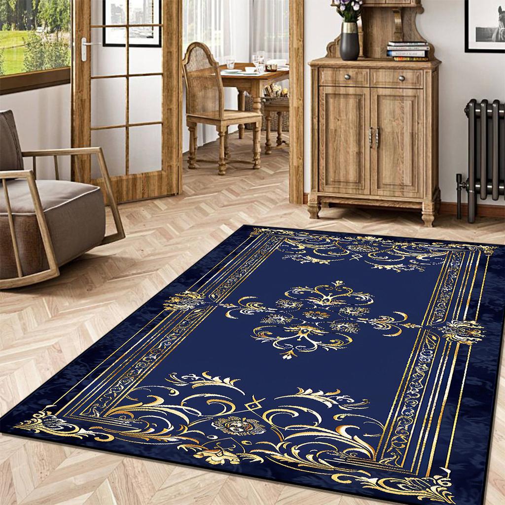 Retro Style Carpets for Living Room Bedroom Decoration Large Luxury Large Area Lounge Rugs Cloakroom Entrance Anti-slip Door Mat