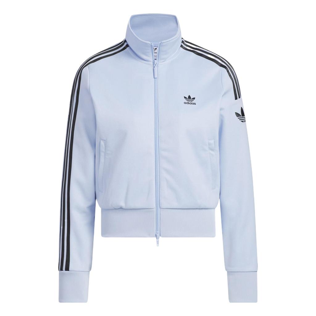 Adidas Originals Retro Tt W Comfortable Breathable Soft Skin-Friendly Stand Collar Jacket Women jackets Light-Pink Blue KB4517