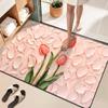Diatom Mud Floor Mat Oil Painting Flowers Bathroom Floor Mat Water Absorption and Dirt Resistance Bathroom Anti Slip Foot Mat