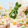 Easter Decoration Simulation Flocking Rabbit Desktop Window Party Props Home Decoration Spring Fat Rabbit Cutting Vase Accessory