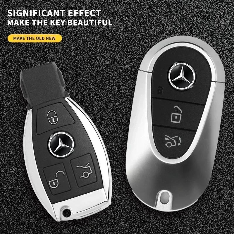 14mm Car Remote Key Sticker Aluminum Emblem Decal For Mercedes Benz AMG Smart W205 C300 W203 W206 W108 W124 W126 W140 W168 W169