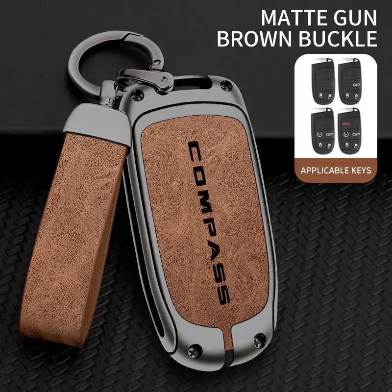 Чехол для автомобильного ключа из цинкового сплава для Jeep Compass, защита пульта дистанционного управления, логотип COMPASS, крышка для ключа автомобиля JEEP, аксессуары для автомобиля