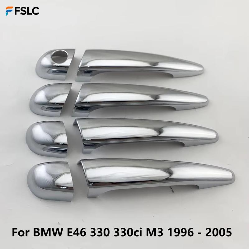 For BMW E46 330 330ci M3 1996-2005 ABS Chrome Door Handle Bowl Cover Trim LHD Car Exterior Accessory Paste Style