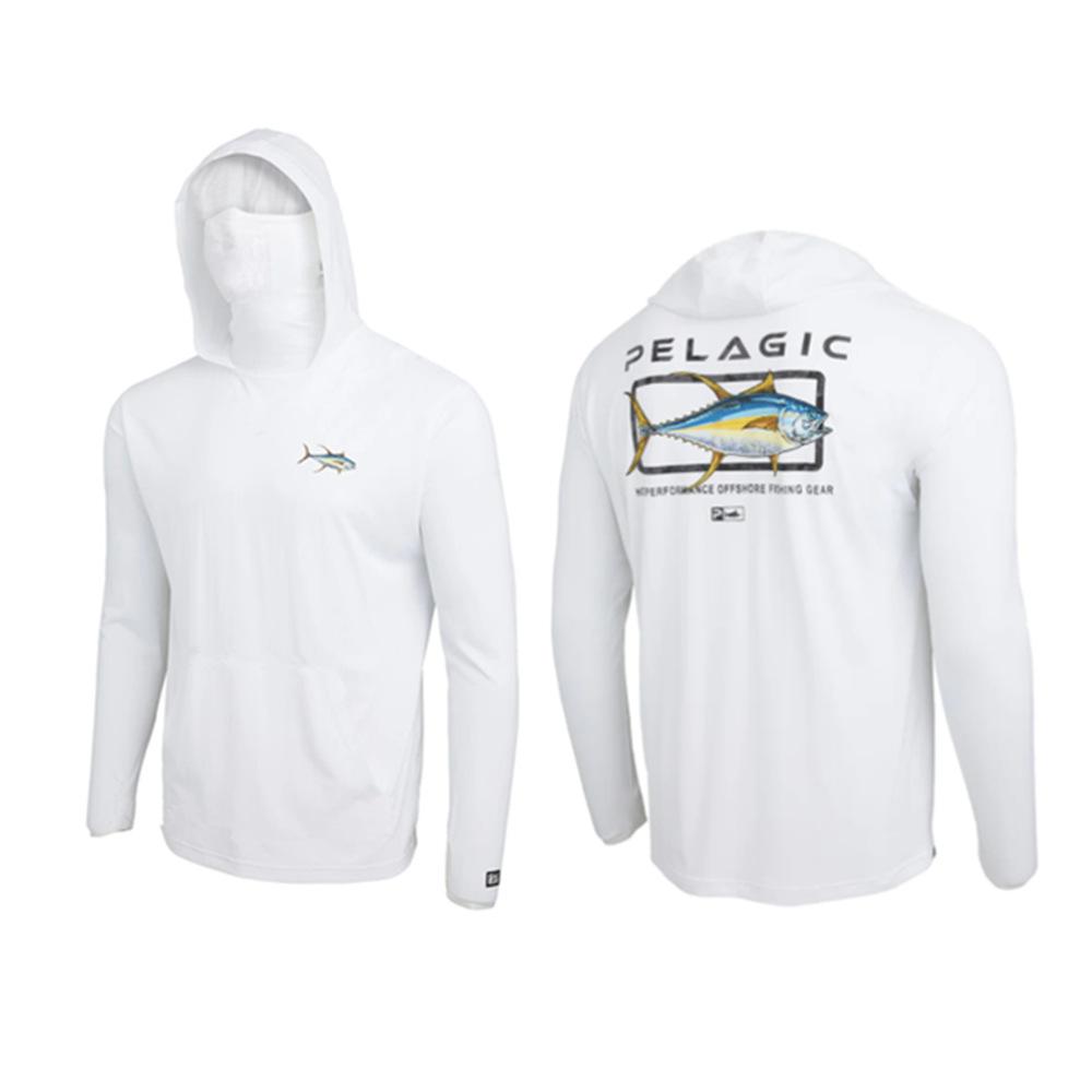 PELAGIC camouflage fishing suit for men and women long-sleeved mask hoodie sun protection breathable fishing suit can be