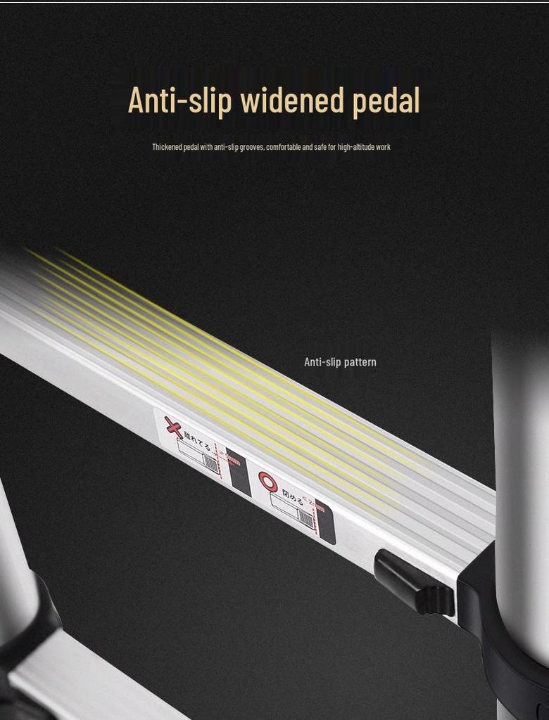 Stainless Steel Telescopic Aluminum Alloy Folding Step Ladder