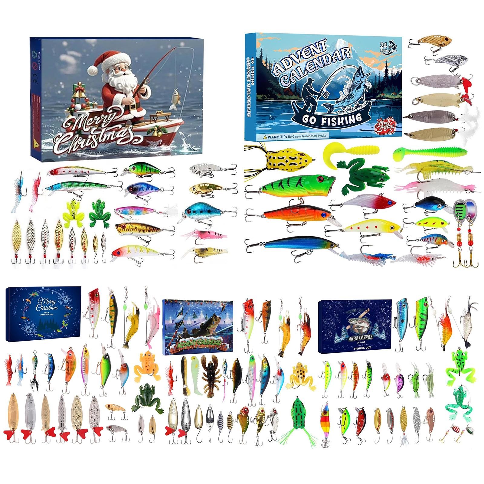 2025 Fishing Advent Calendar Christmas Countdown Calendar Fishing Christmas Advent Calendar Xmas Surprise Gift for Men c