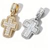 European and American Hip-hop New T-shaped Cross Pendant Necklace with Copper Inlaid Zircon Street Trend Brand Niche Men's Accessories