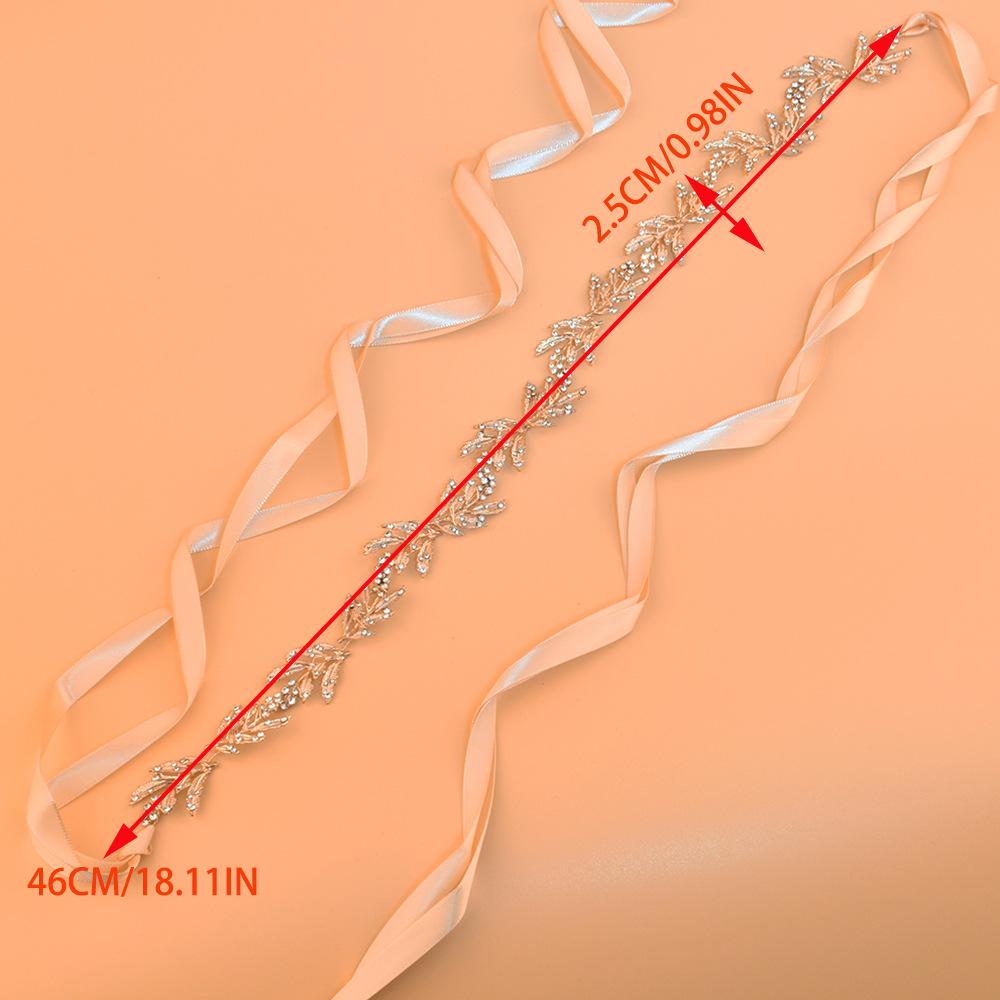 Bridal Hair Band, Hand-Woven Alloy Leaves Heavy Industry Disc Hair Headband Wedding Dress Belt Dz220