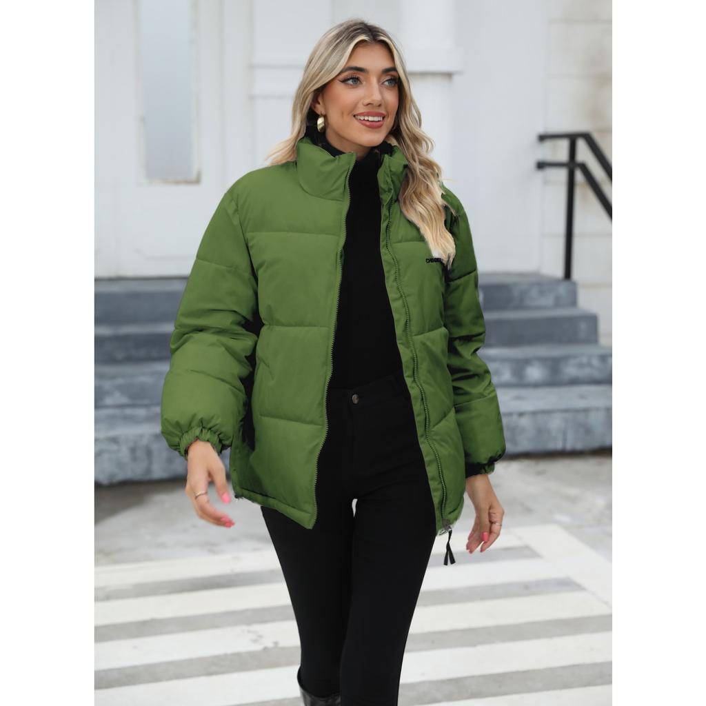 2026 Autumn Winter Plus Size Thermal Cotton Coat, Thick Warm Padded Jacket with Soft Lining, Casual Winter Outerwear for Cold Weather