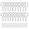 200pcs/pack 100pcs Keychain Key Rings and 100Pcs Jump Rings for Keychain Bag Pendants Holder Jewelry Making Accessories