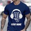 Personalised Name Dj T Shirt Custom Name Logo Shirt for DJ's Clothes Custom Personalized Gift for Men Music Gift Dj DIY T-shirts