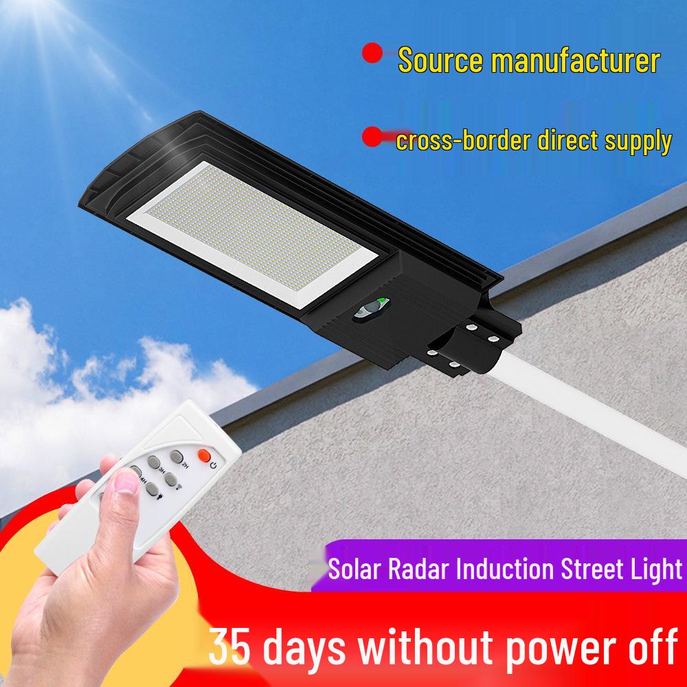 Super Bright LED Solar Street Light with Motion Sensor for Outdoor Courtyard and Rural Home Lighting
