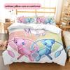 mew Pattern Bedding Home Decoration Birthday Gift (1 * duvet cover + 2 * pillowcase, without core)