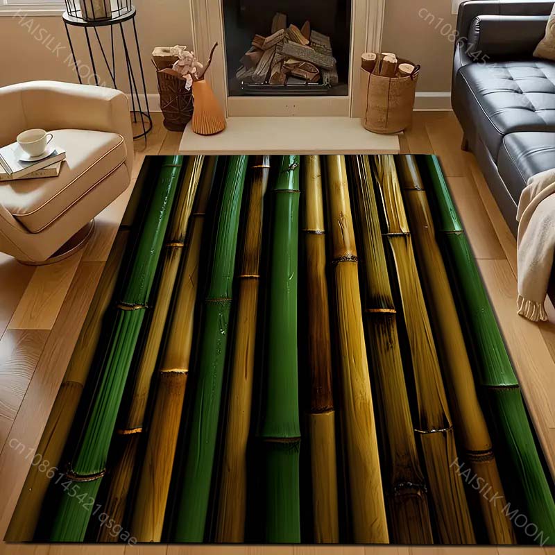 Tappeto Stampato in Bambù Multimisura per Camera da Letto Soggiorno Comodino Divano Tappetino per Pavimento Decorazione Moderna per la Casa Tappeto da Area Tappeto di Lusso