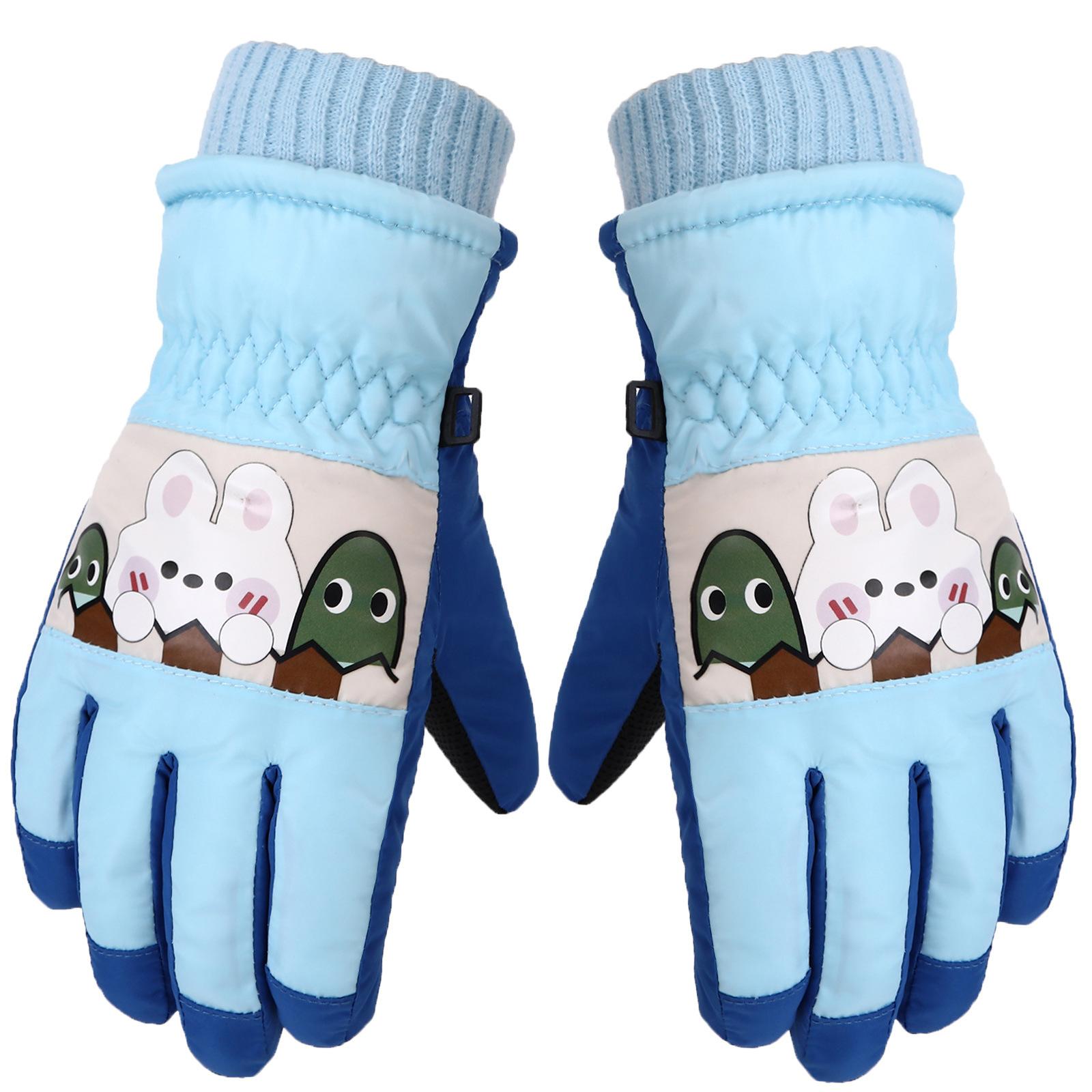 

Children s Ski Gloves Cartoon Cute Winter Outdoor Skiing Cycling Warm And Wear Resistant One Size